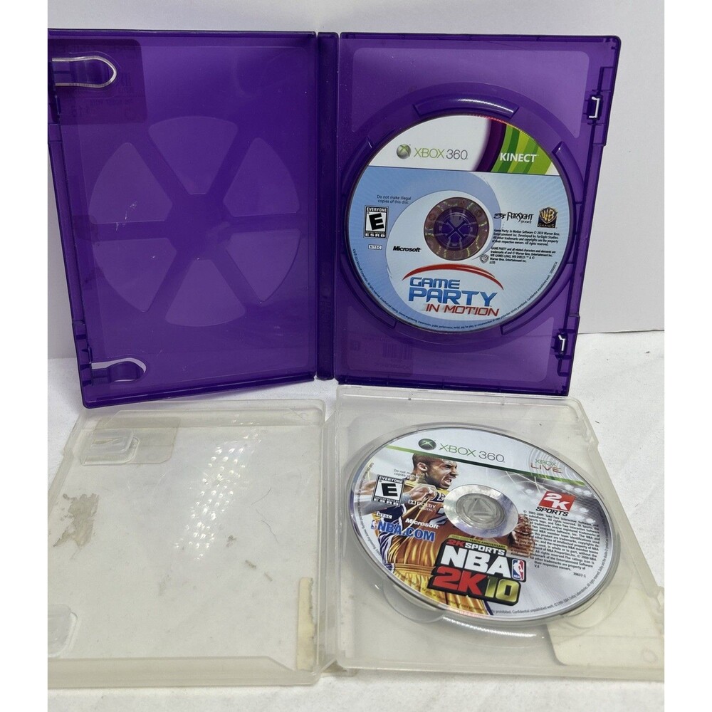 LOT OF 2 - XBOX 360 Games - NBA 2K10 -‎ Game Party In Motion